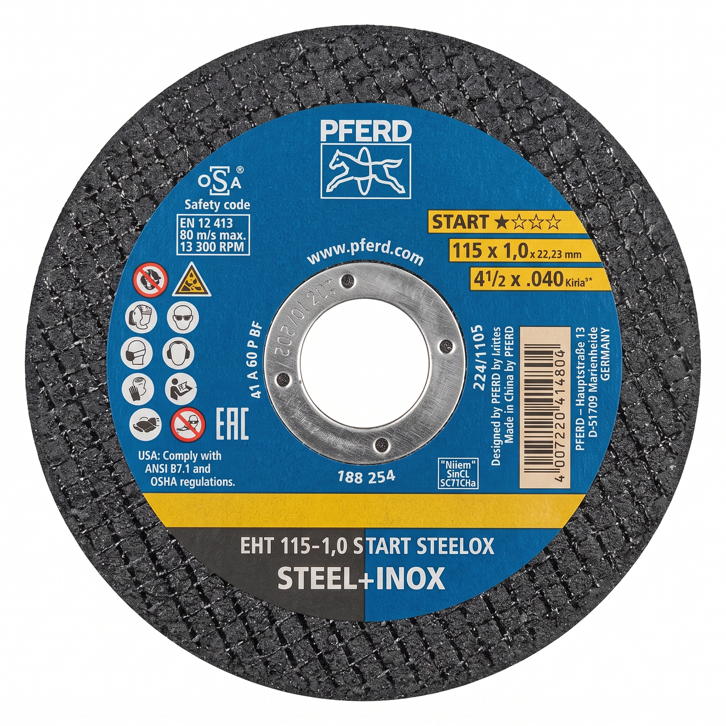 Disco de Corte para Metal e Inoxidable 114.3 mm x 1.0 mm START