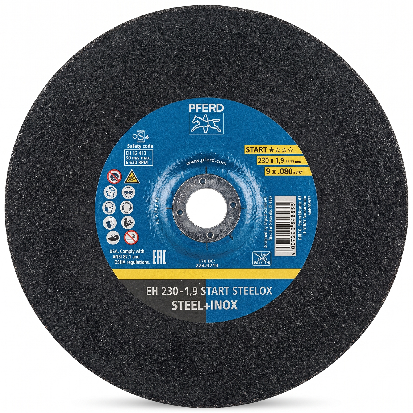 Disco de Corte para Metal e Inoxidable 228.6 mm x 1.9 mm