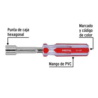 Desarmador de caja 1/2" mango de PVC · vista 4
