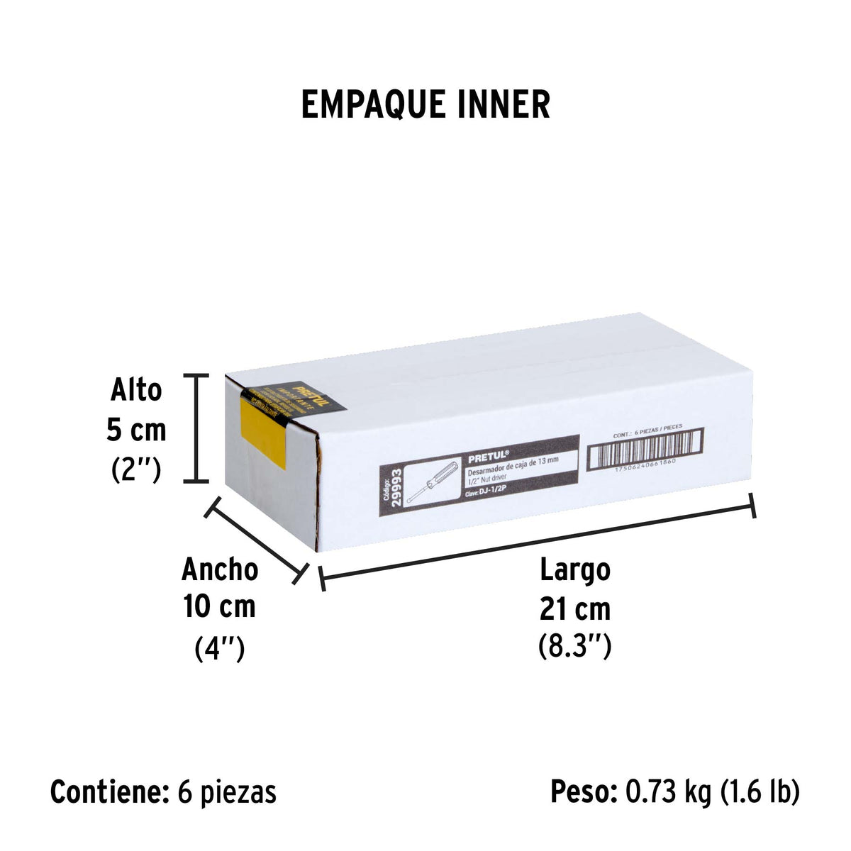 Desarmador de caja 1/2" mango de PVC · vista 7