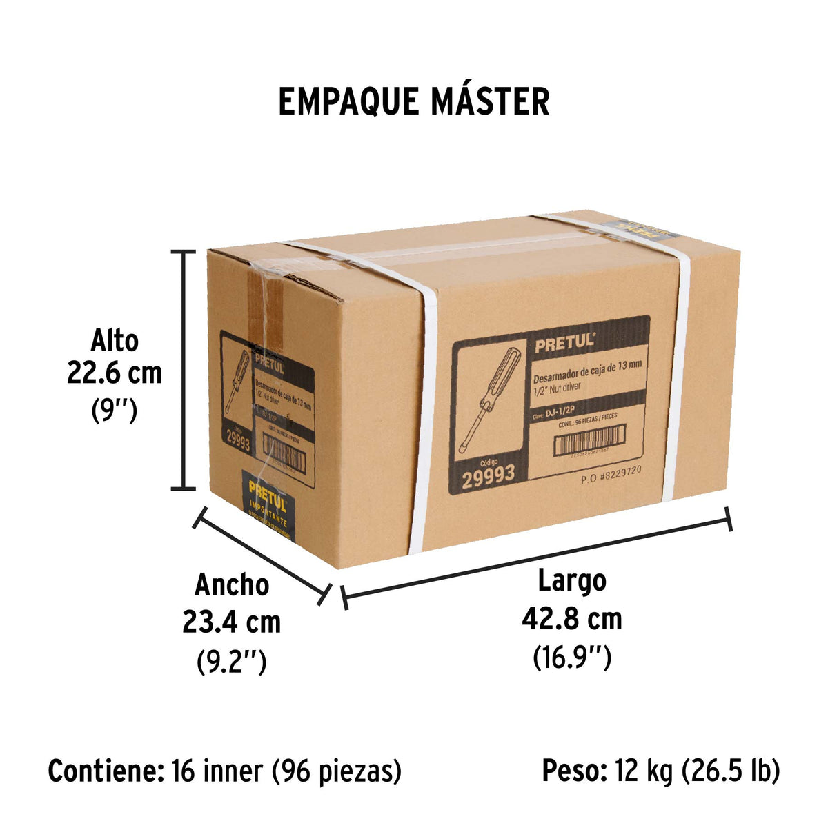 Desarmador de caja 1/2" mango de PVC · vista 8