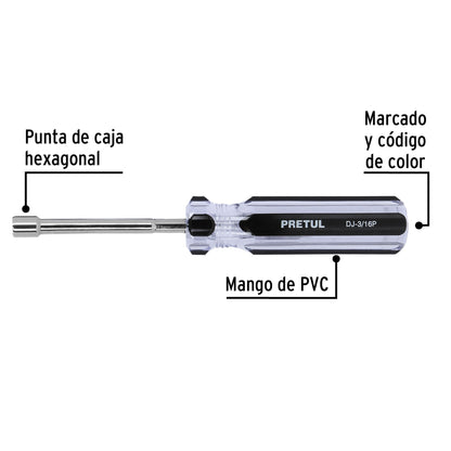 Desarmador de caja 3/16" mango de PVC · vista 4