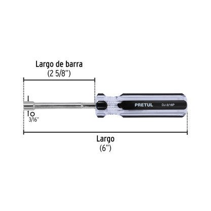 Desarmador de caja 3/16" mango de PVC · vista 2