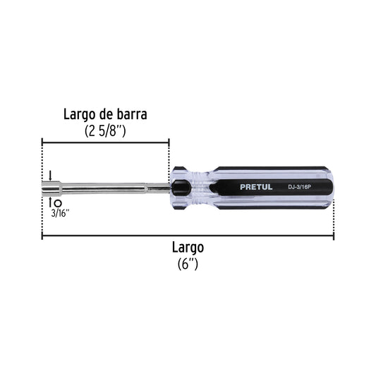 Desarmador de caja 3/16" mango de PVC · vista 2
