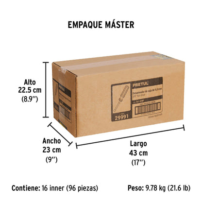 Desarmador de caja 3/8" mango de PVC · vista 8