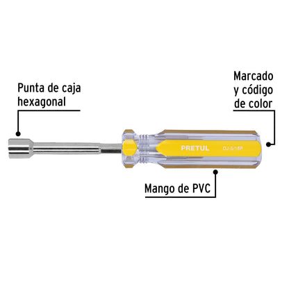 Desarmador de caja 5/16" mango de PVC · vista 4