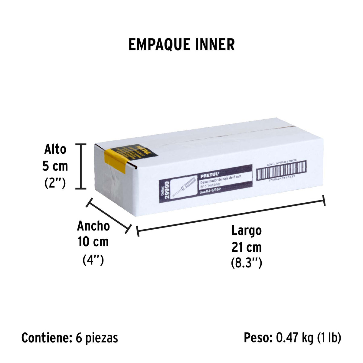 Desarmador de caja 5/16" mango de PVC · vista 7