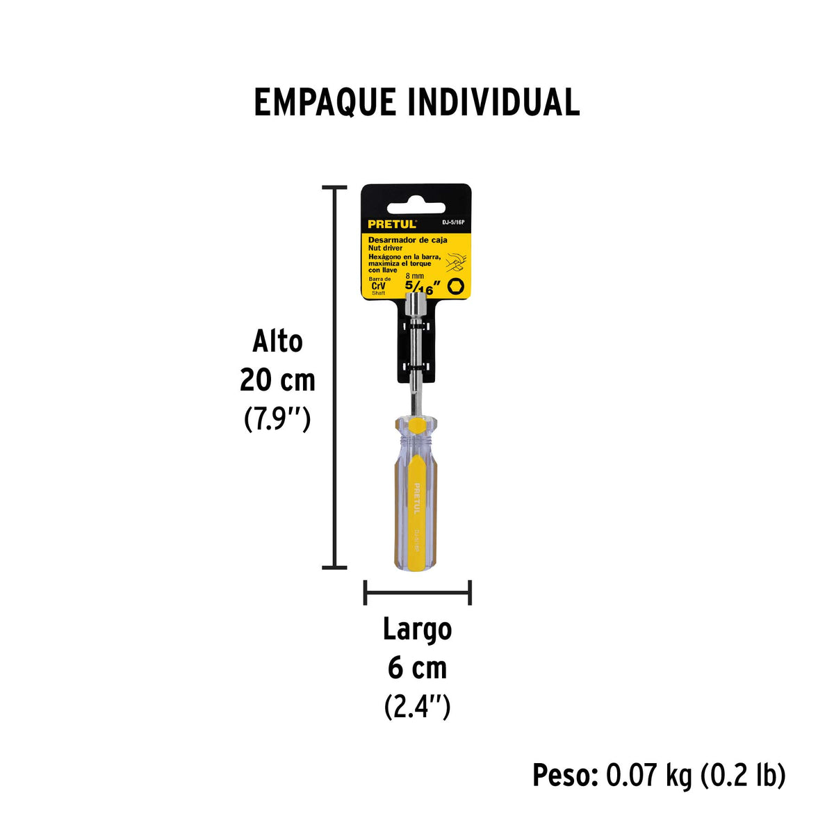 Desarmador de caja 5/16" mango de PVC · vista 6