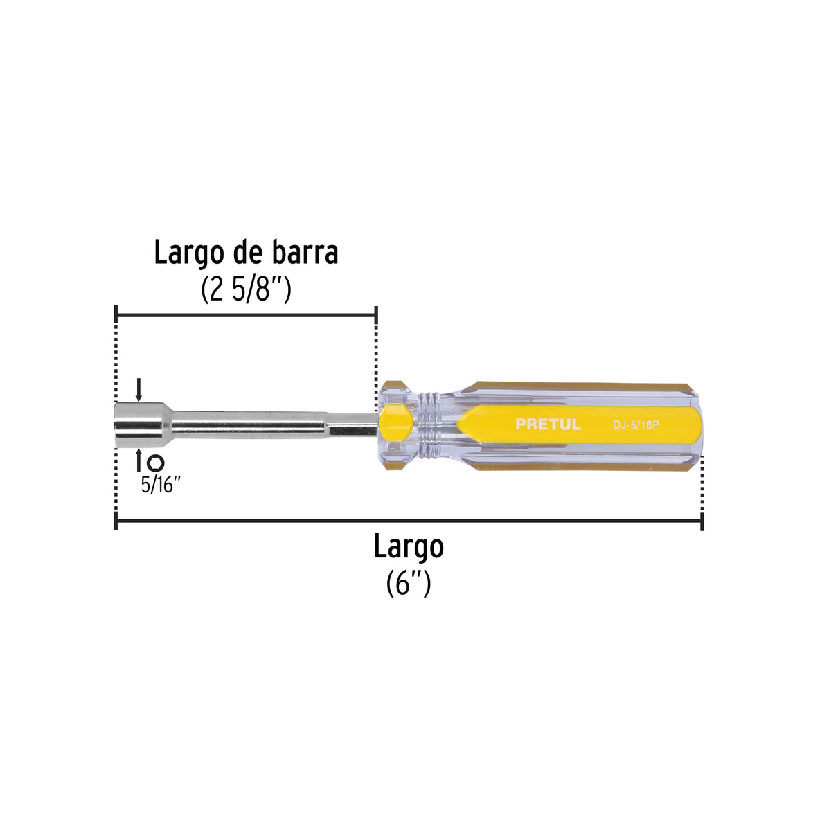 Desarmador de caja 5/16" mango de PVC · vista 2