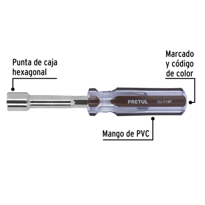 Desarmador de caja 7/16" mango de PVC · vista 4