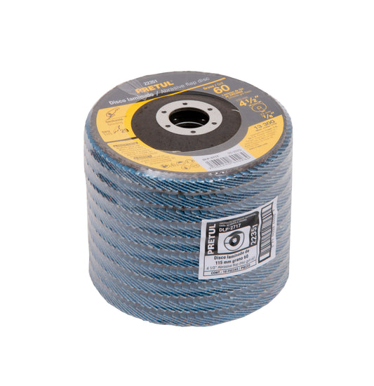 Disco laminado de 4-1/2" grano 60 con centro 7/8"