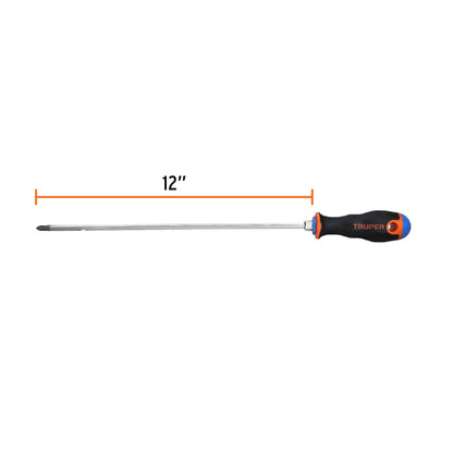 Desarmador de cruz de 1/4 con barra de 30.48 cm y mango Comfort Grip
