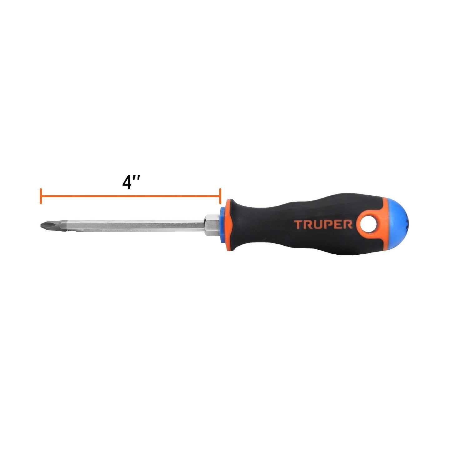 Desarmador de cruz de 1/4 con barra de 10.16 cm y mango Comfort Grip