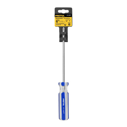 Desarmador de cruz 1/4 x 6 pulgadas con mango de PVC