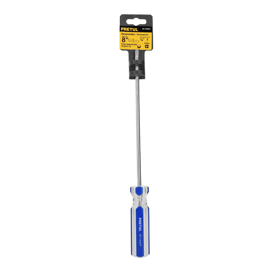 Desarmador de cruz 1/4 x 8 pulgadas con mango de PVC