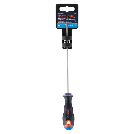 Desarmador de cruz de 1/8 con barra de 15.24 cm y mango Comfort Grip