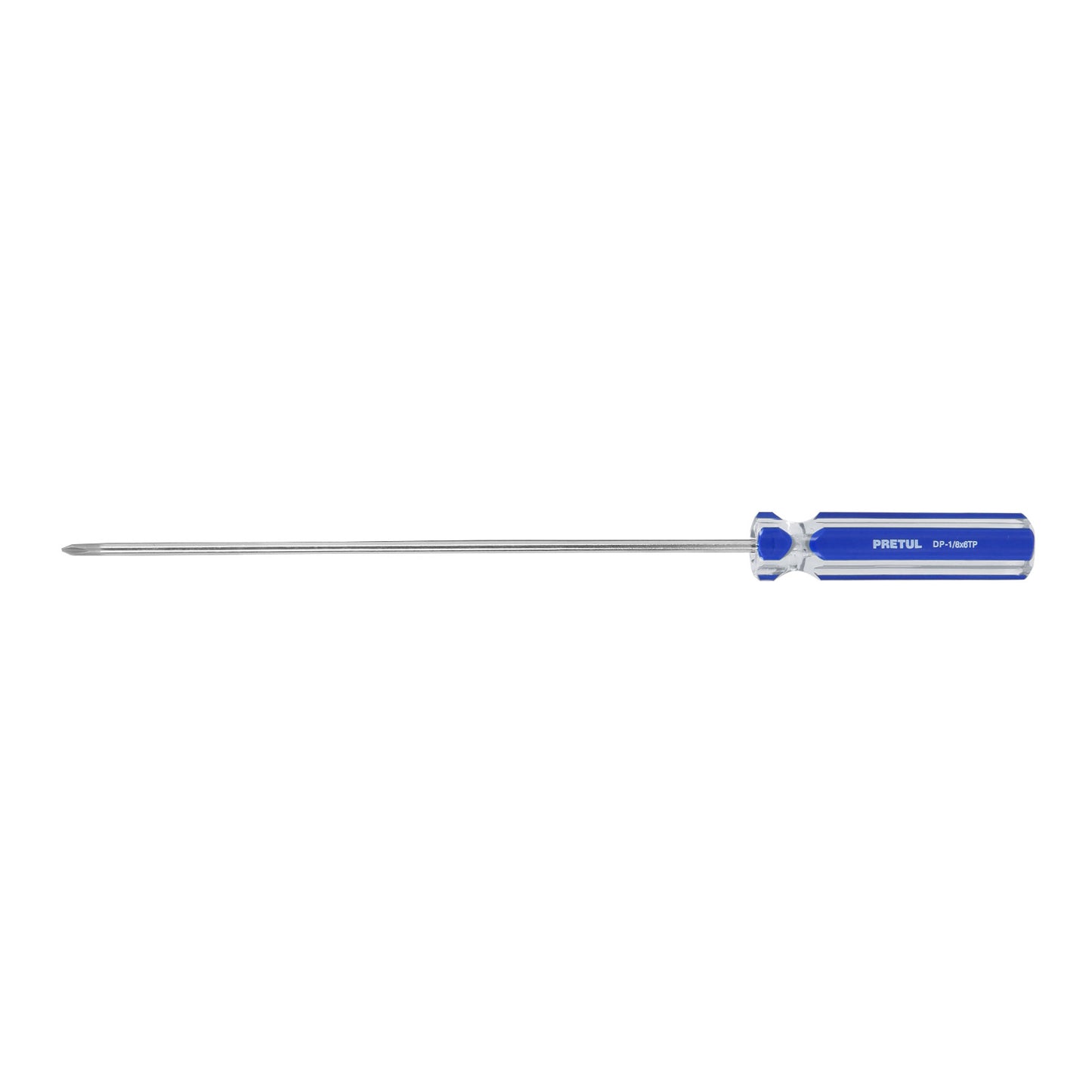 Desarmador de cruz de 1/8 x 6 con mango de PVC
