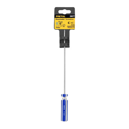 Desarmador de cruz de 1/8 x 6 con mango de PVC