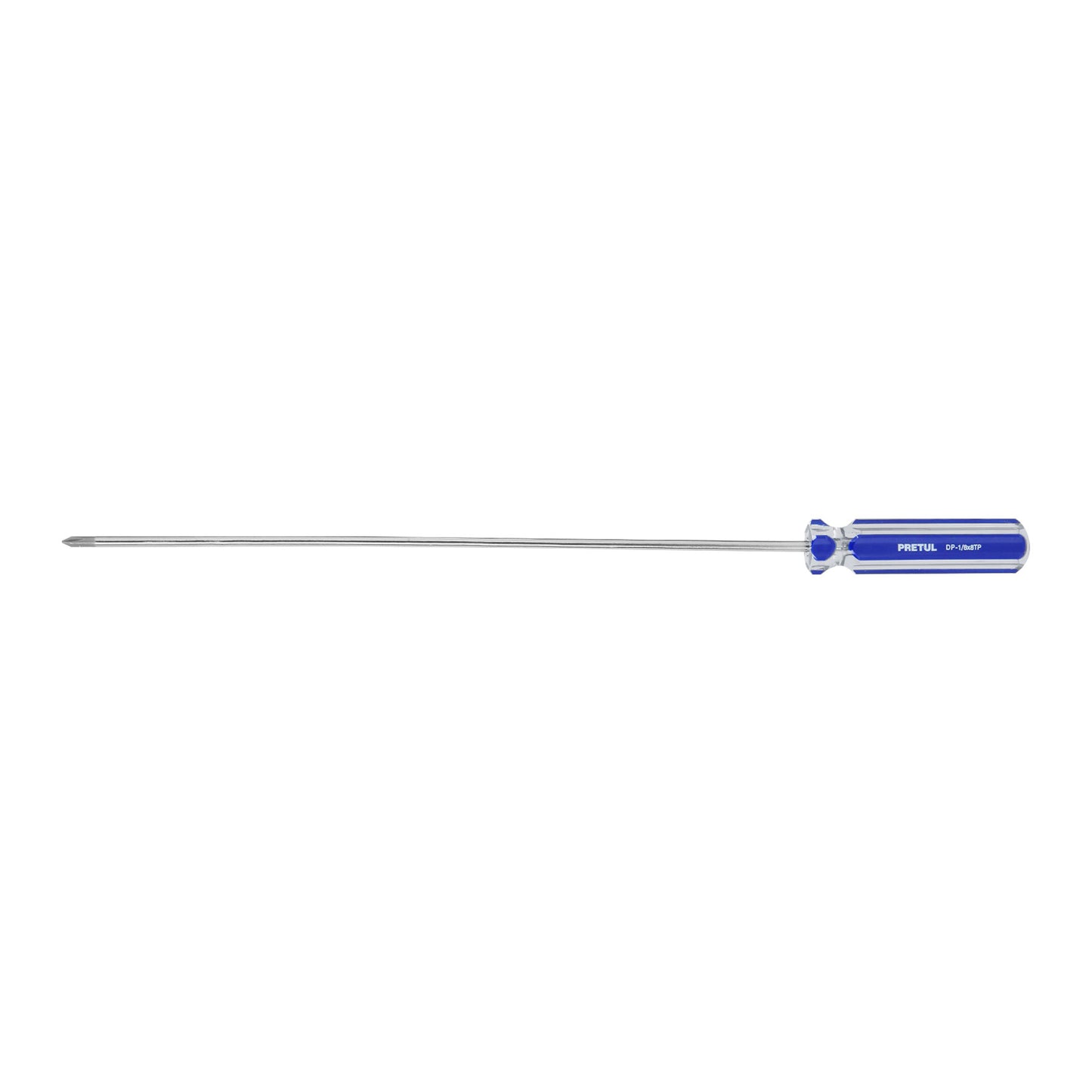 Desarmador de cruz de 1/8 x 8 con mango de PVC