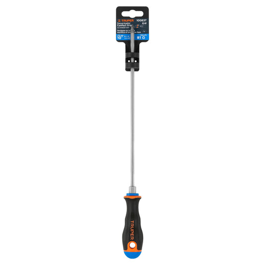 Desarmador de cruz de 3/16 con barra de 25.4 cm y mango Comfort Grip