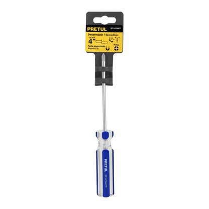 Desarmador de cruz 3/16 x 4 pulgadas con mango de PVC