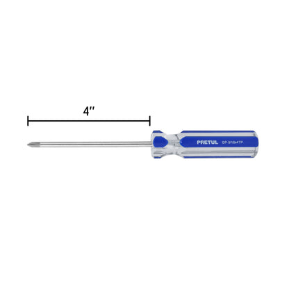 Desarmador de cruz 3/16 x 4 pulgadas con mango de PVC