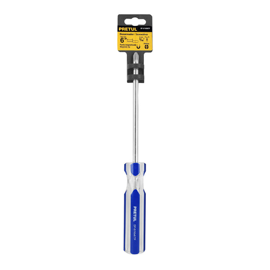 Desarmador de cruz 5/16 x 6 pulgadas con mango de PVC