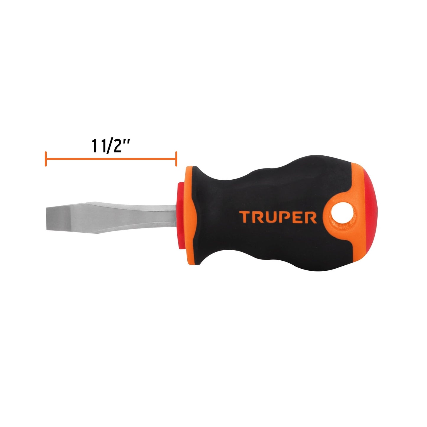 Desarmador plano de 1/4 con barra de 3.81 cm y mango Comfort Grip