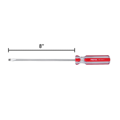 Desarmador plano de 1/4 x 8 con mango de PVC