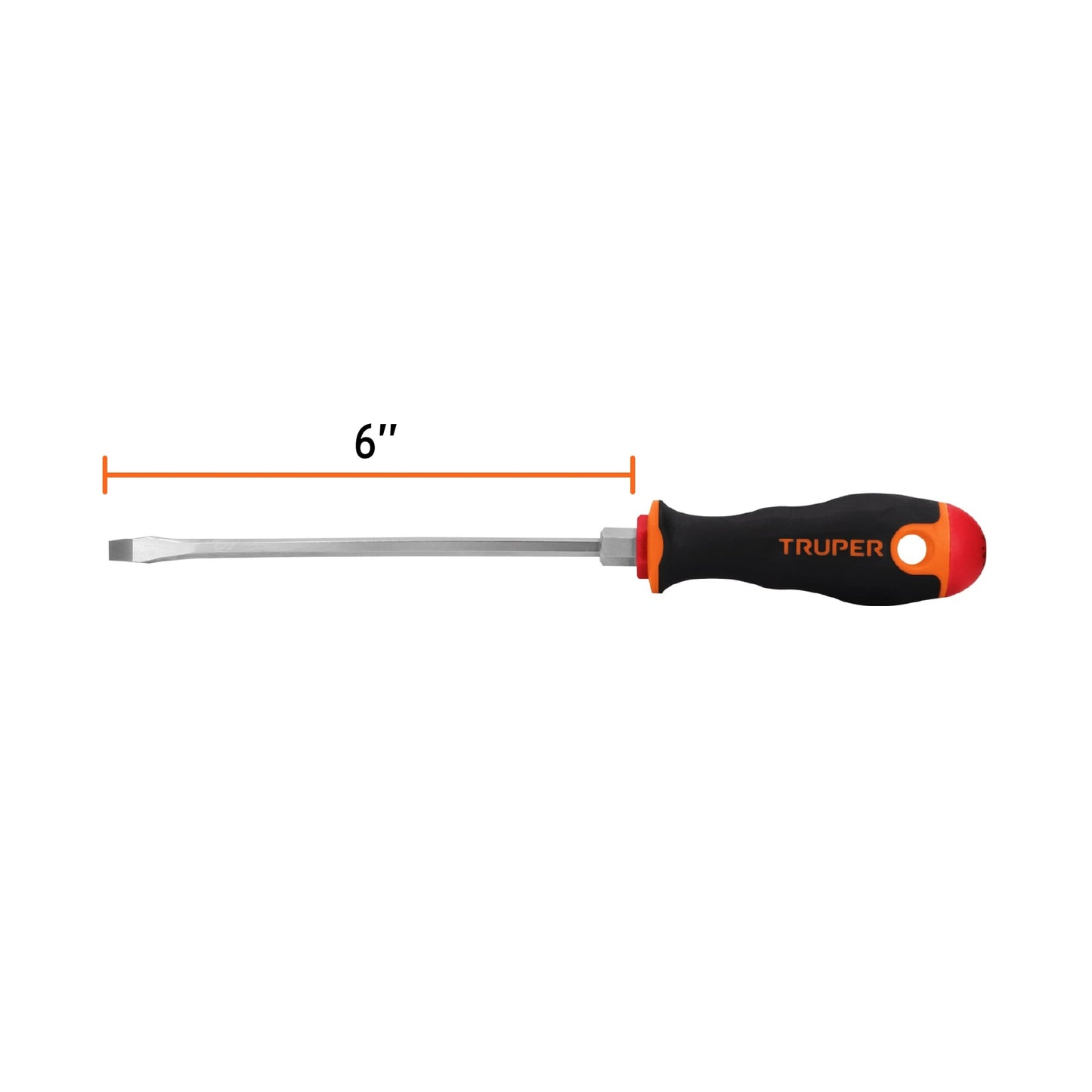 Desarmador plano de 3/16 con barra de 15.24 cm y mango Comfort Grip