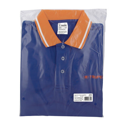 Playera polo performance para hombre azul talla chica