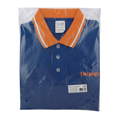 Playera polo performance para hombre azul talla mediana
