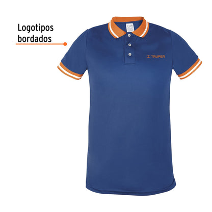 Playera polo performance para hombre azul talla extra grande