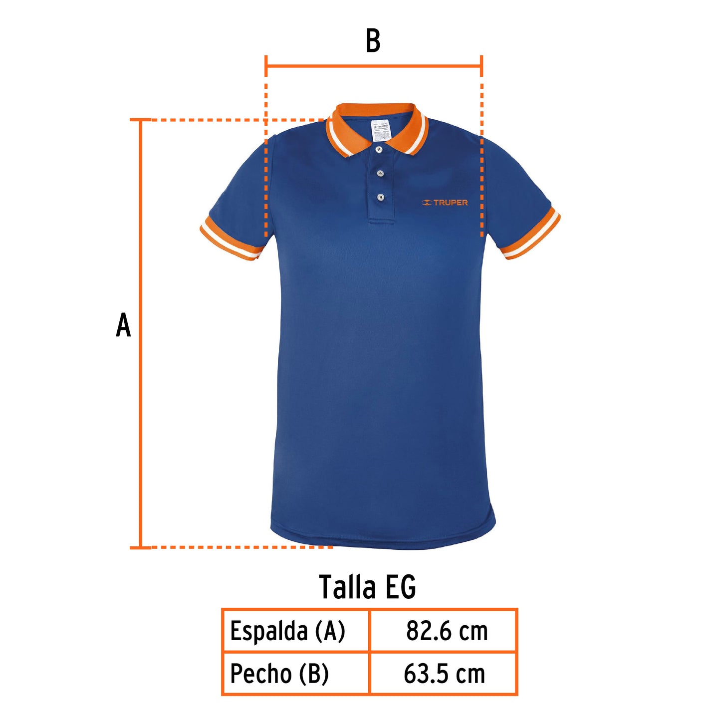 Playera polo performance para hombre azul talla extra grande