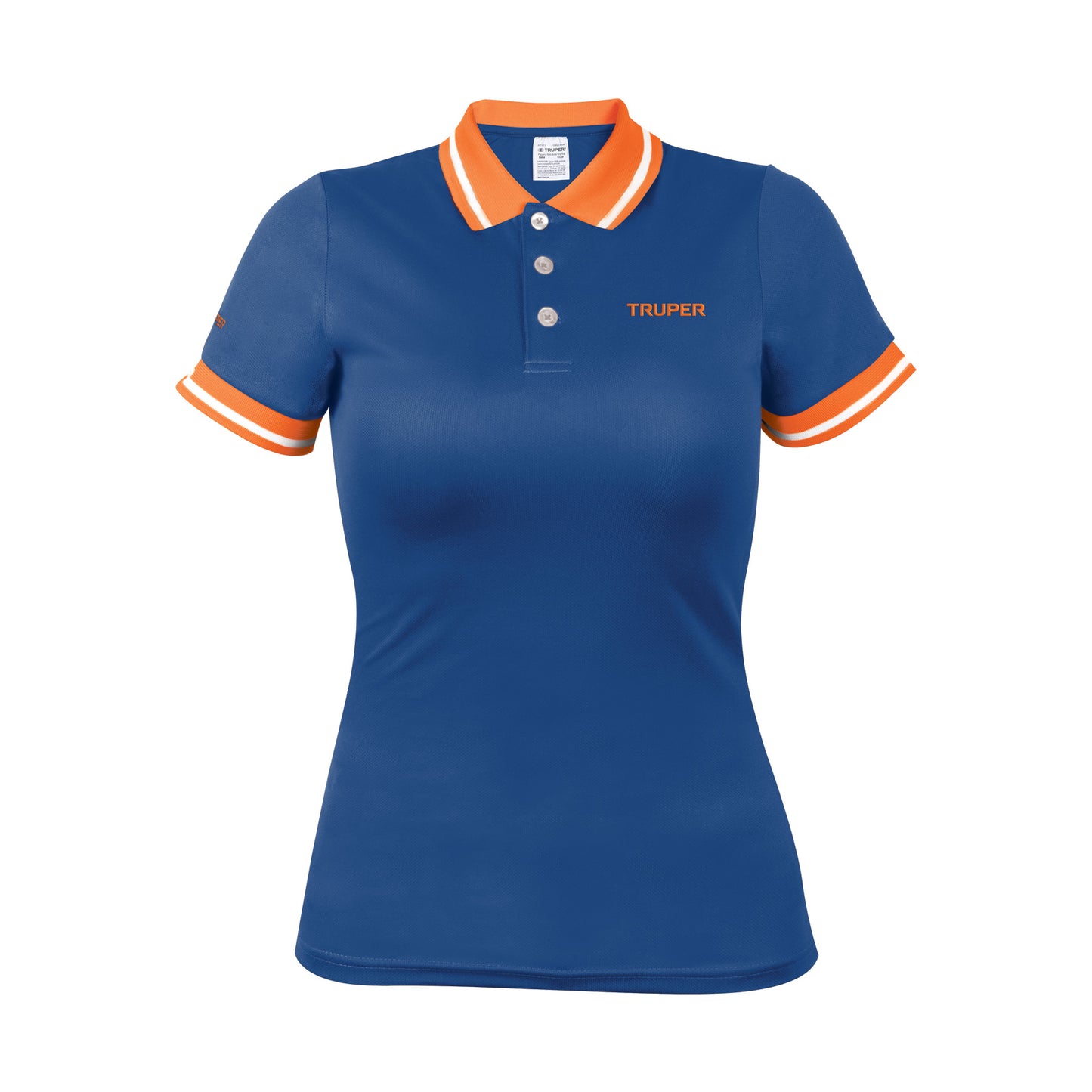 Playera polo performance para mujer color azul en talla G