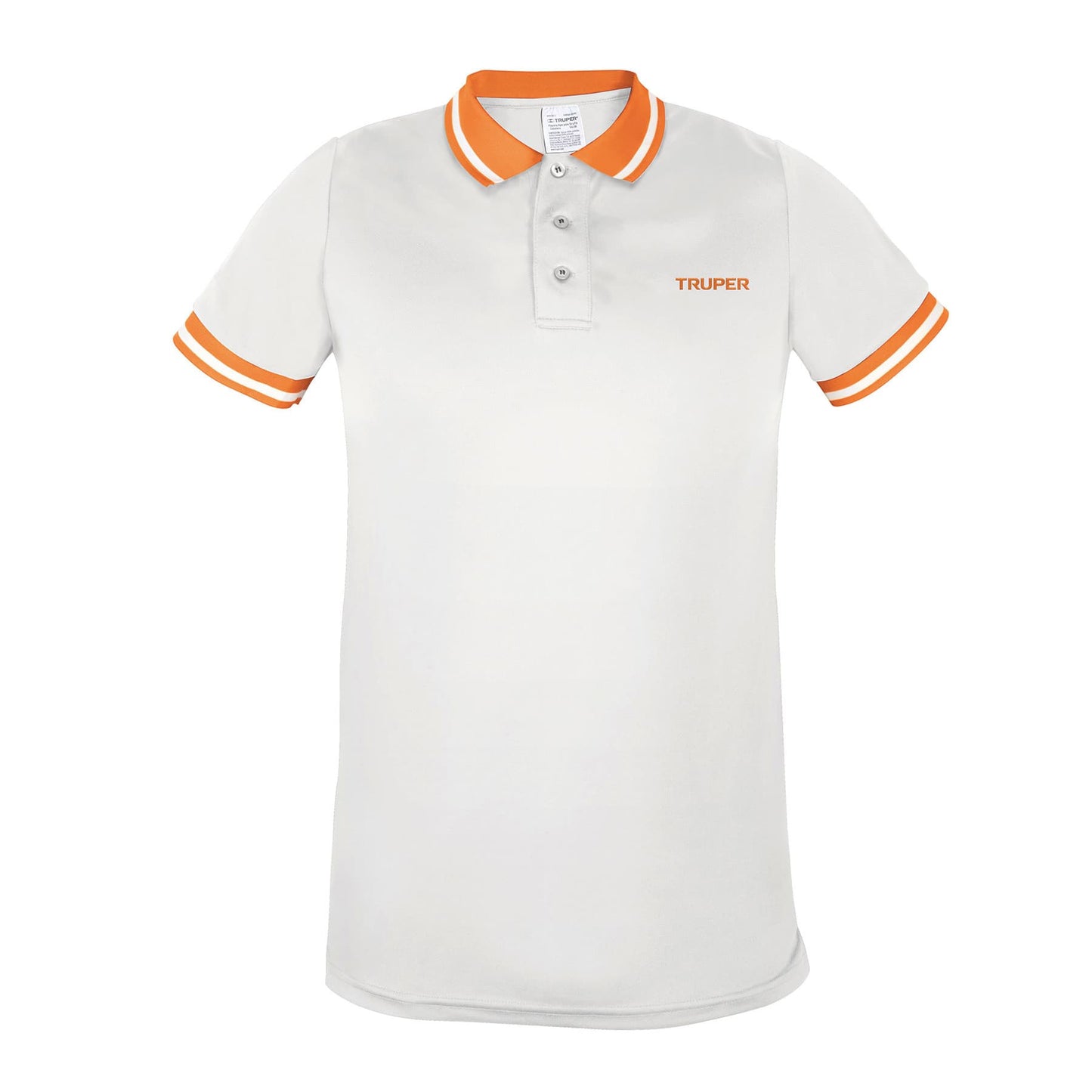 Playera polo performance para hombre blanca talla chica