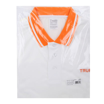 Playera polo performance para hombre blanca talla extra grande