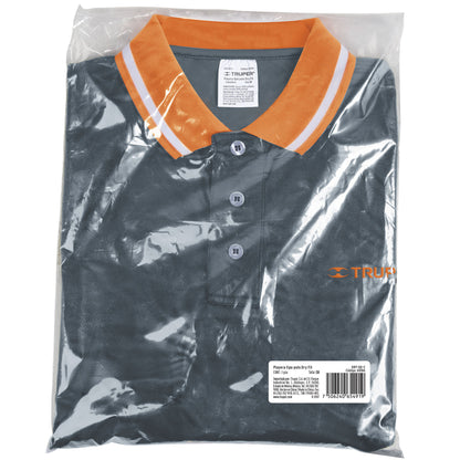 Playera polo performance para hombre gris talla chica