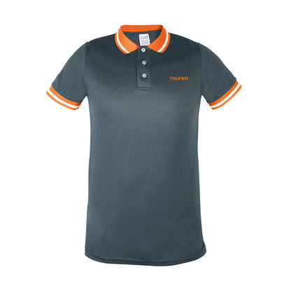 Playera polo performance para hombre gris talla grande