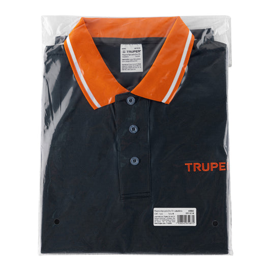 Playera polo performance para hombre gris talla mediana