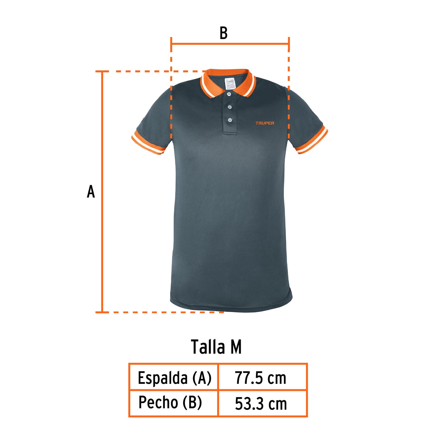 Playera polo performance para hombre gris talla mediana