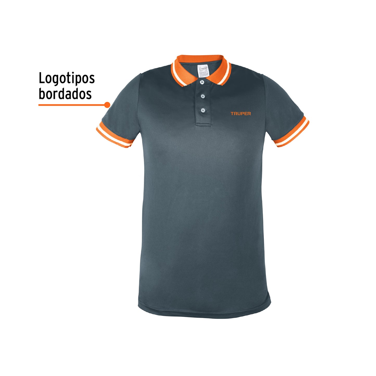 Playera polo performance para hombre gris talla extra grande