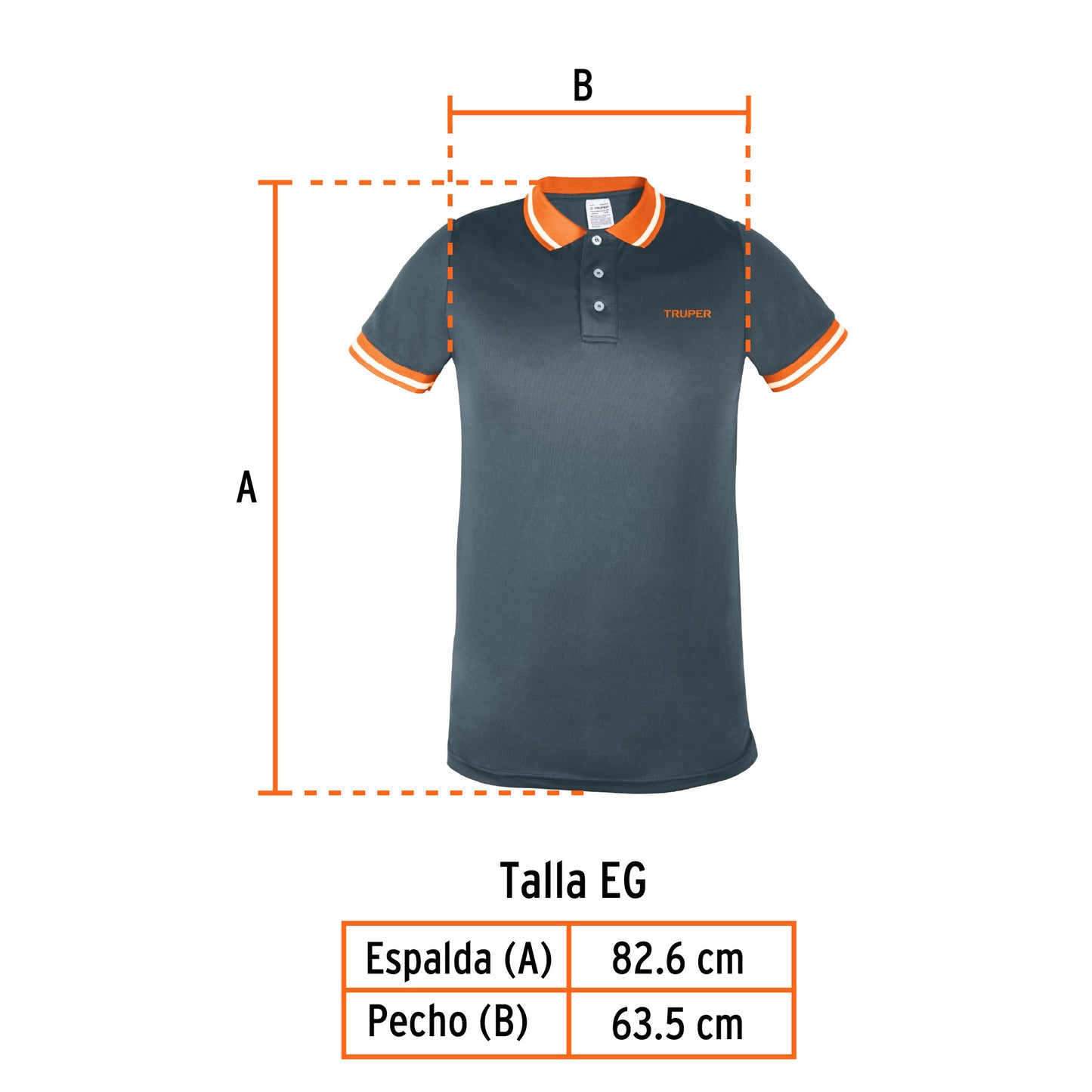 Playera polo performance para hombre gris talla extra grande