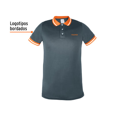 Playera polo performance para hombre gris talla extra extra grande