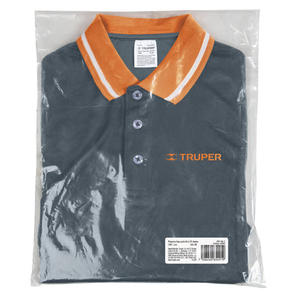 Playera polo performance para mujer color gris en talla CH