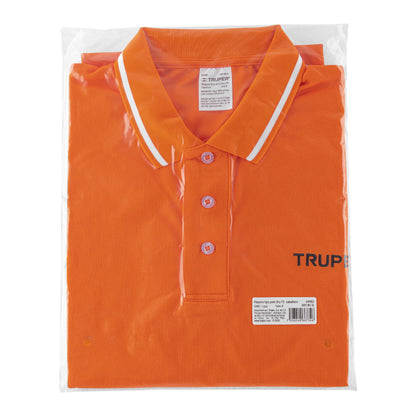 Playera polo performance para hombre naranja talla grande