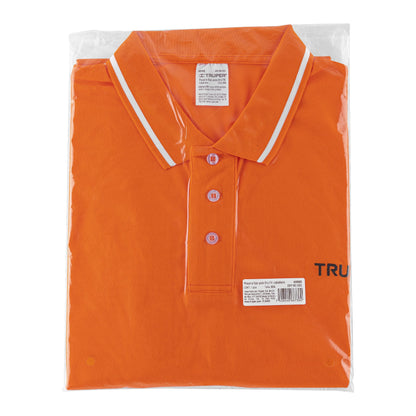 Playera polo performance para hombre naranja talla extra extra grande
