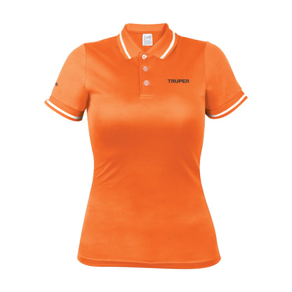 Playera polo performance para mujer color naranja en talla G