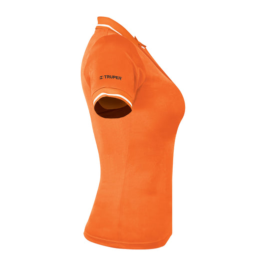 Playera polo performance para mujer color naranja en talla G
