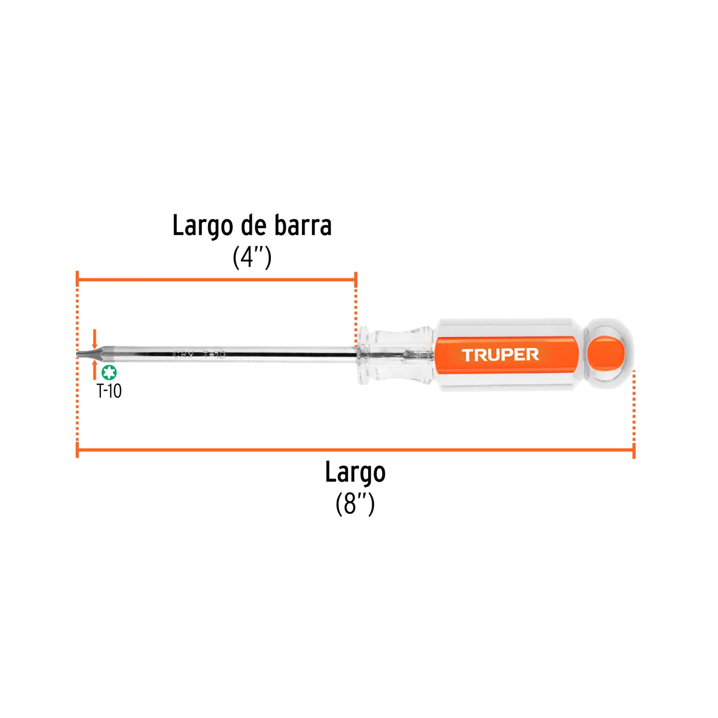 Desarmador Punta Torx T10 Mango Acetato